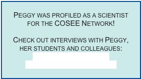 Peggy was profiled as a scientist for the COSEE Network! 

Check out interviews with Peggy,  
her students and colleagues:
http://www.cosee.net/engaging_scientists/fong/
