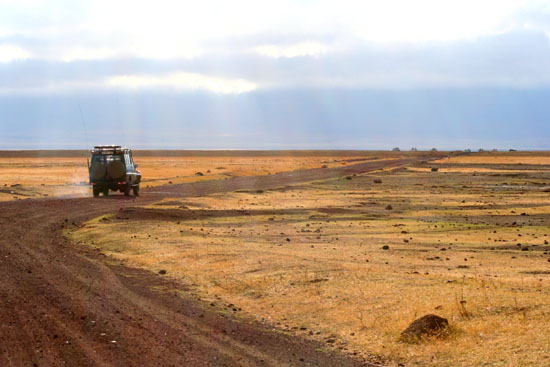 Driving to the Crater