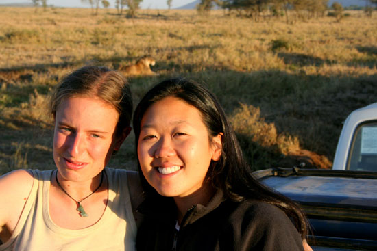 Jessie & Jenny with Lions