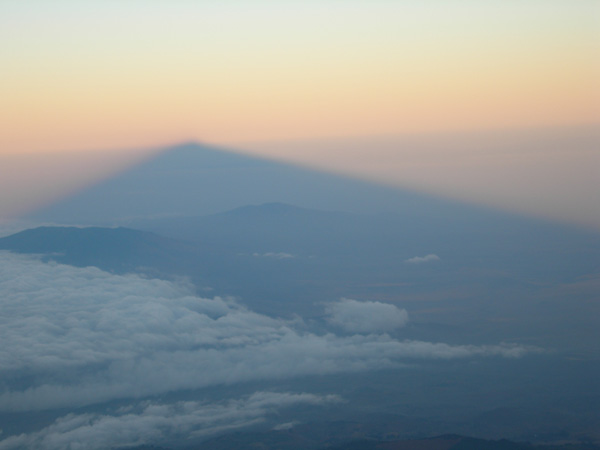 Looking west - Meru's shadow